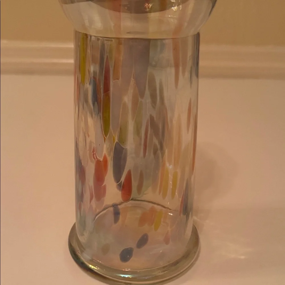 12 Inch Iridescent Glass Vase